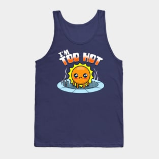 Funny Sad Kawaii Sun Swimming Environmental Tank Top